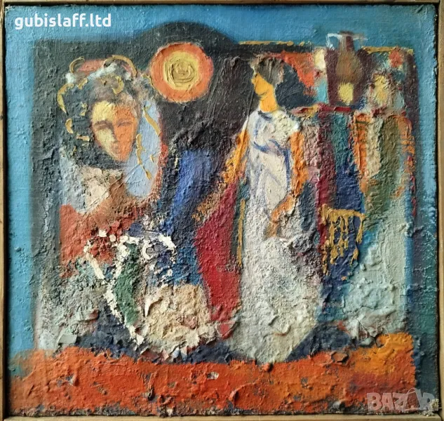 Картина "Антични мотиви", худ. К. Калчев, 1970-те год., снимка 1