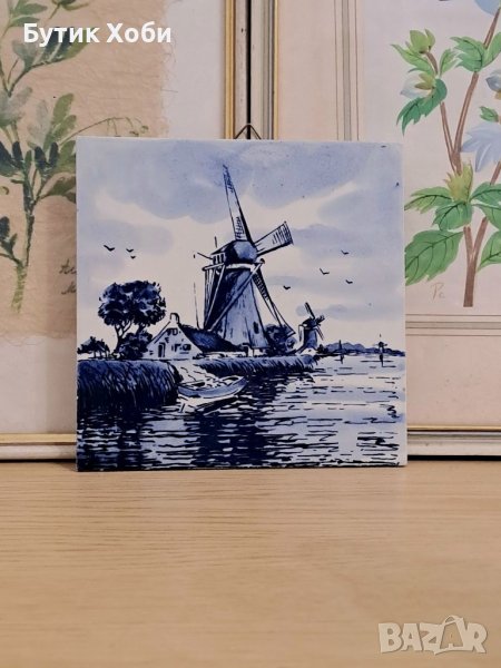 Декоративна керамична плочка Делфт , снимка 1