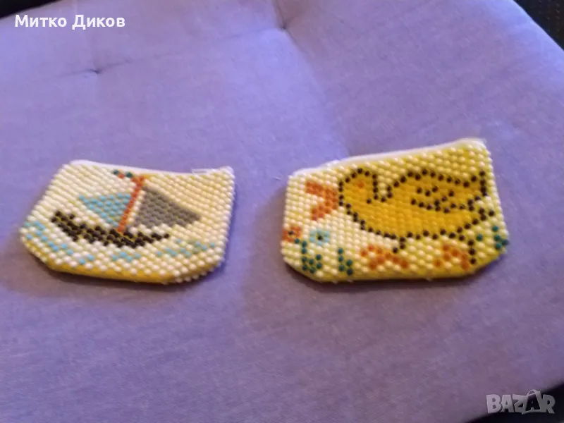 Портмоне мъниста 100х70 мм от соца 2 броя неизползвани, снимка 1
