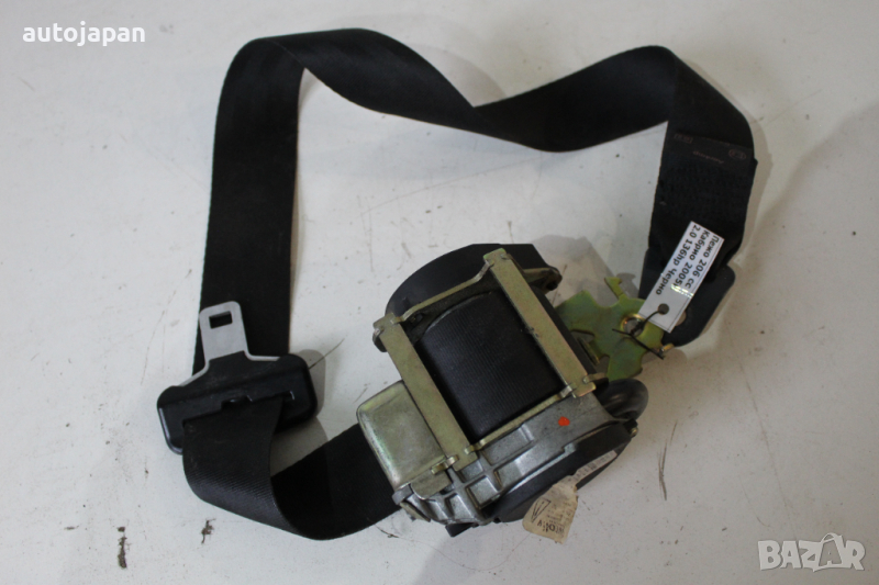 Преден десен предпазен колан Пежо 206 цц 2.0 136кс кабрио 05г Peugeot 206 cc 2.0 136hp cabrio 2005, снимка 1