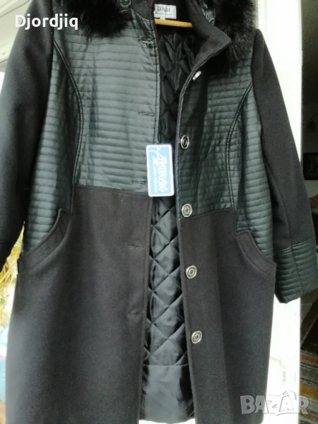 НОВО черно палто ХХЛ, снимка 1