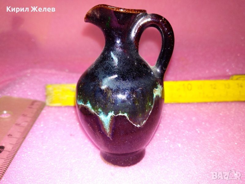 КЕРАМИЧНА КАНИЧКА БЪРДУЧЕ РЪЧНА МАЙСТОРСКА ИЗРАБОТКА ТРАДИЦИОНЕН ЕТНО СУВЕНИР РИСУВАНА ГЛИНА 42931, снимка 1