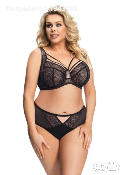 Бикини с тюл в черен цвят VENEZIA K639, снимка 1