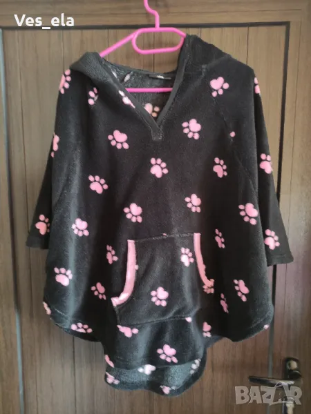 поларено плюшено горнище с качулка, снимка 1