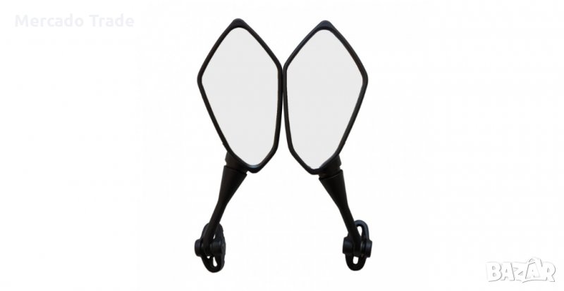 Комплект огледала за мотор Mercado Trade, Универсални, 1914, Черни, снимка 1