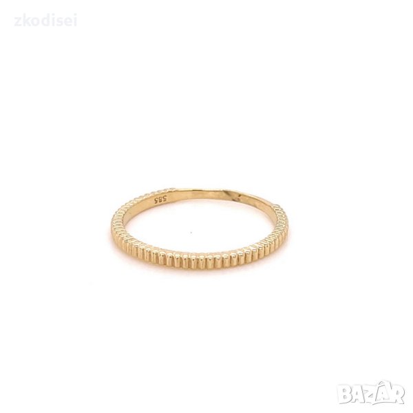 Златен дамски пръстен 1,21гр. размер:54 14кр. проба:585 модел:21883-4, снимка 1