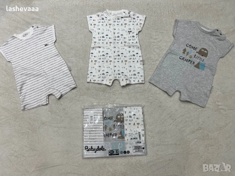 Комплект гащеризони/ромпъри сиво, снимка 1