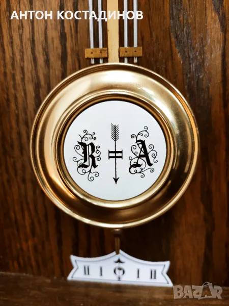 Старинен немски стенен часовник Франц Хермле, снимка 1