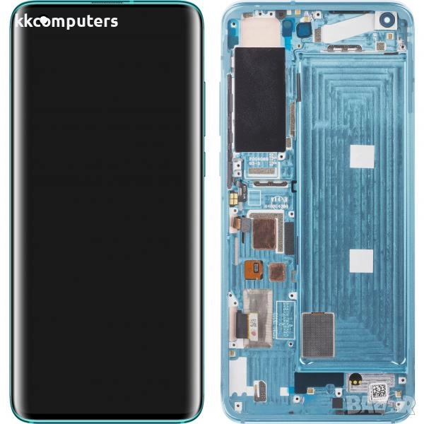 LCD Дисплей за Xiaomi Mi 10 / 10 Pro 5G (C 2020) 56000K00J200 - C Version / Тъч скрийн + Рамка / Зел, снимка 1