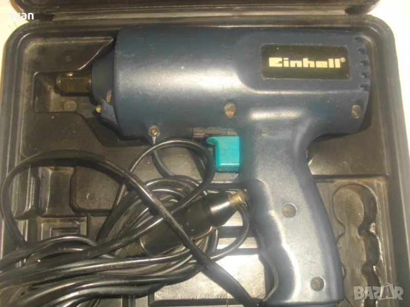 12 ВОЛТОВ УДАРЕН ГАЙКОВЕРТ EINHEL ЗАХВАТ 1/2 5,5А 4м КАБЕЛ ЗА СКАЧВАНЕ КЪМ ЗАПАЛКА НА АВТОМОБИЛ, снимка 1
