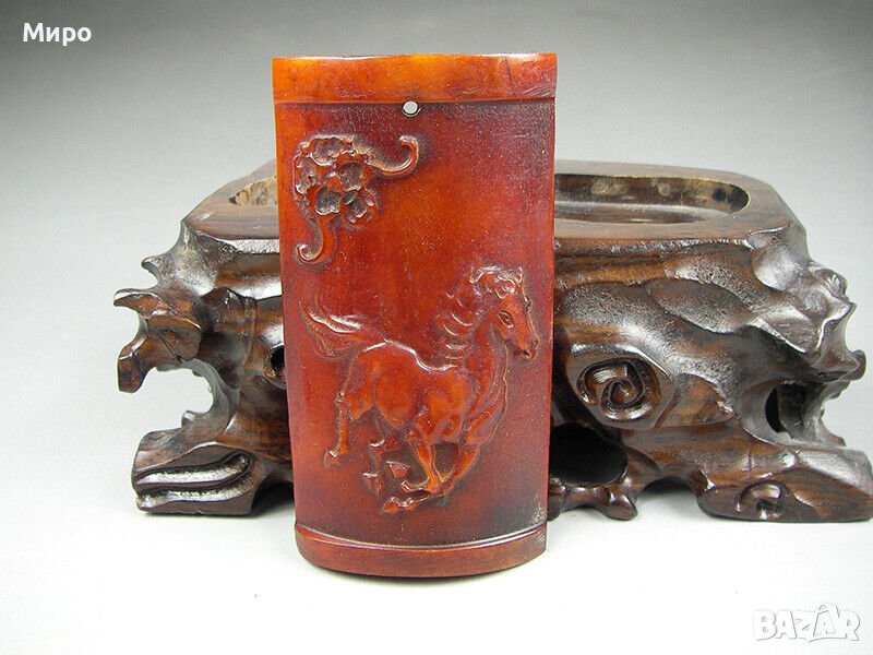 КИТАЙСКИ ХОРОСКОП ЗОДИЯ КОН  МЕДАЛЬОН ВИСУЛКА 100% РЪЧНА ИЗРАБОТКА, снимка 1