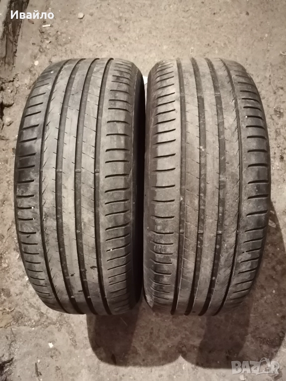Продавам 2 броя летни гуми 215.55.17 на 1 сезон дот 2022 Pireli , снимка 1