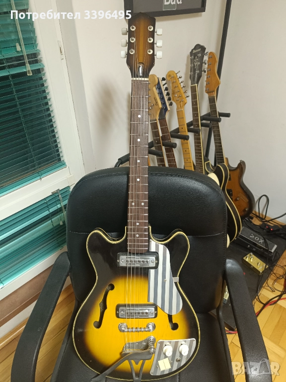 Китари Teisco semi hollow vintage 60s и custom китара., снимка 1