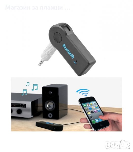 БЛУТУТ ХЕНДСФРИ, АУДИО РЕСИВЪР ЗА АВТОМОБИЛ СЪС СТЕРЕО ЖАК 3.5ММ - код 1621, снимка 1