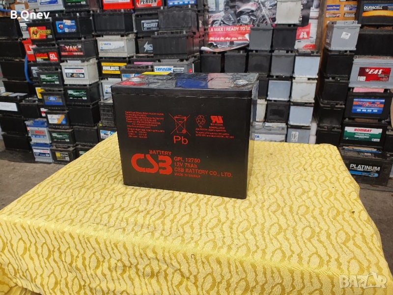 тягов акумулатор 75ач ,гаранция,перфектен, снимка 1