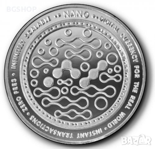 Nano coin / Нано монета ( NANO ) - Silver, снимка 3 - Нумизматика и бонистика - 38846601