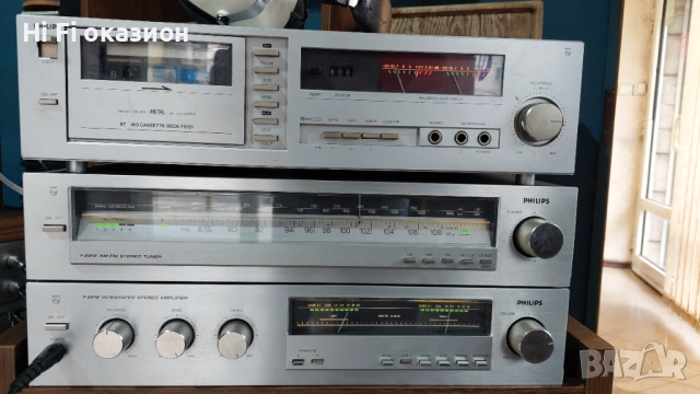 Сет Philips Усилвател ,дек, тунер, снимка 4 - Ресийвъри, усилватели, смесителни пултове - 52658938
