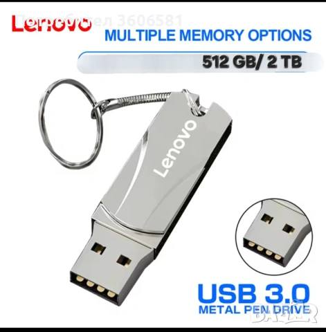 Мини високоскоростен Flash Drive 3.1 с 512GB(Флашка)за лаптоп/компютър, снимка 6 - Външни хард дискове - 40569612