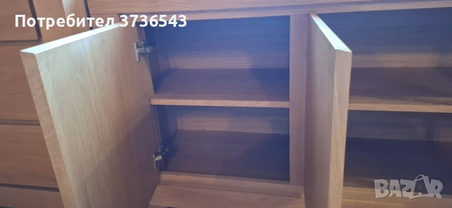 Шкаф / комод 170×45×79.5 см – масив дъб, 3 врати, снимка 4 - Шкафове - 53154708