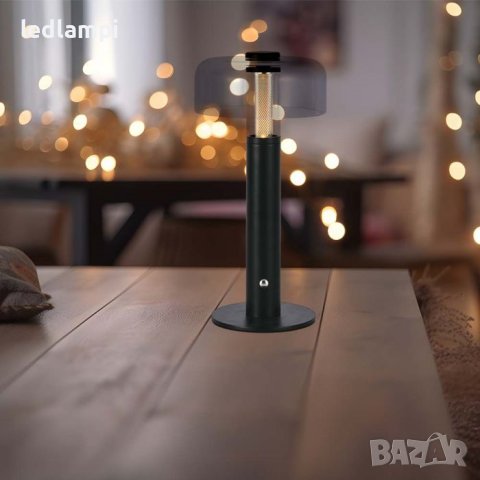 Настолна LED Лампа 1W Димиране Черна Презареждане Топло Бяла Светлина, снимка 7 - Настолни лампи - 41143927