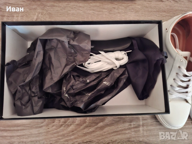 Бели кецове TEODOR 43 - Естествена кожа, снимка 5 - Кецове - 53143446