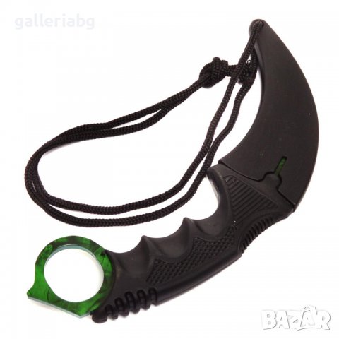 Нож карамбит - Зелен , снимка 2 - Ножове - 39768255