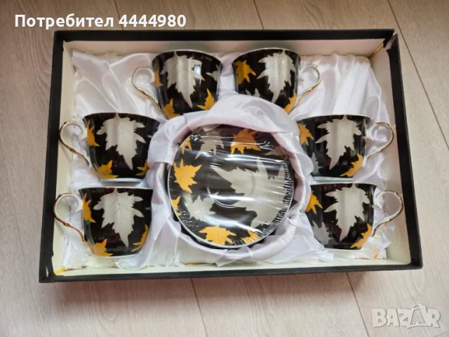 Сервиз/ комплект от 6 чаши с чинийки, снимка 2 - Сервизи - 49897472