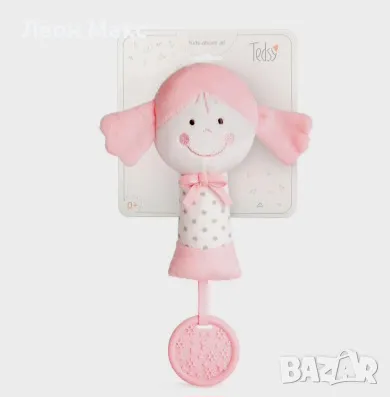 Мека кукла бебешка държалка 17см  98630 0+