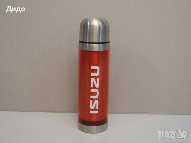 ISUZU рекламна метална термо бутилка термос, снимка 1 - Буркани, бутилки и капачки - 38954597