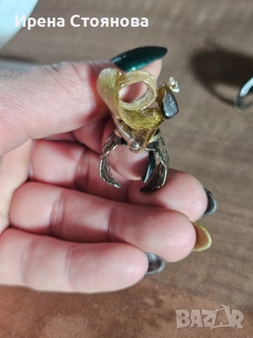 Регулируеми пръстенчета с естествен цвят на орхидея, лилиум и пауново перо , снимка 10 - Пръстени - 52387566