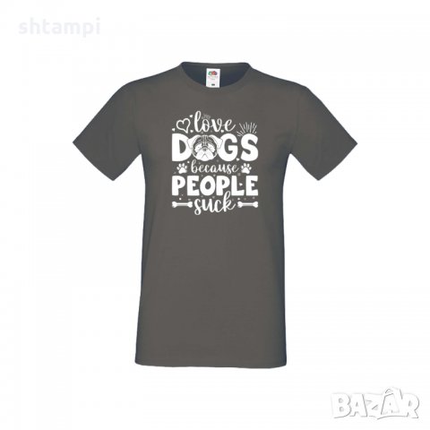 Мъжка тениска Свети Валентин Love Dogs Because People Suck, снимка 6 - Тениски - 35713543