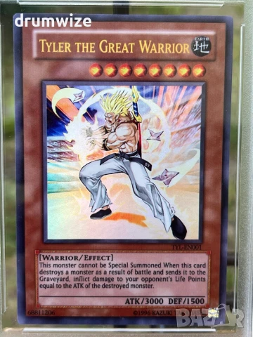 Tyler the Great Warrior Yu-Gi-Oh! Card, снимка 3 - Колекции - 50658473