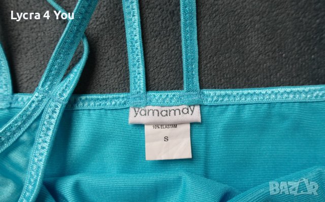 Yamamay S сатенено тюркоазено потниче, снимка 4 - Потници - 42136760