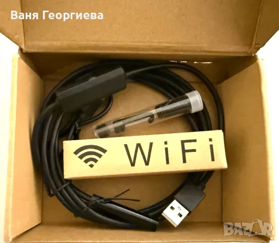Ендоскопска Водоустойчива камера Wi-fi Ендоскоп HD720P, 3 m, 8 x LED, снимка 14 - Камери - 49387085