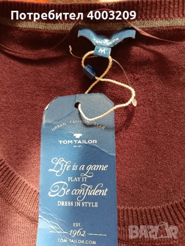 Пуловер Tom Tailor Размер М, снимка 2 - Пуловери - 44401384