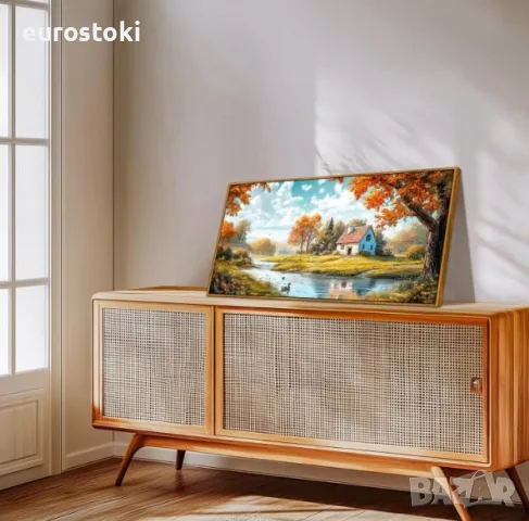 Голяма картина на платно Hyidecorart Селска Вила, 50x100 см, с красива дървена рамка, снимка 2 - Картини - 55729281