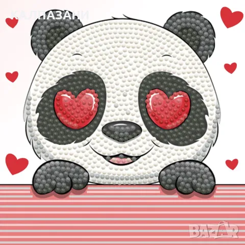 Diamond Dotz Диамантен гоблен Panda Love 1089 диаманта DBX064 