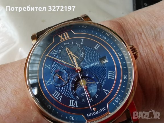 TEVISE - 2023 Автоматичен,механичен ръчен часовник,функция ден и нощ,,водоустойчив, снимка 3 - Мъжки - 41211954