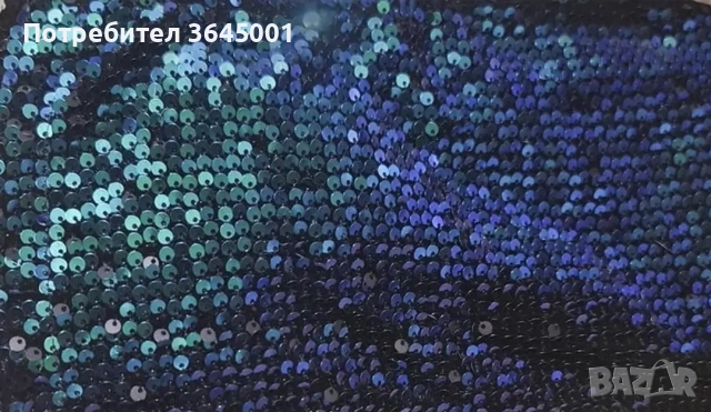 Ефектна еластична пайетирана рокля в зелено-сини бляскави нюанси . XS/S / НОВА, снимка 5 - Рокли - 52928957