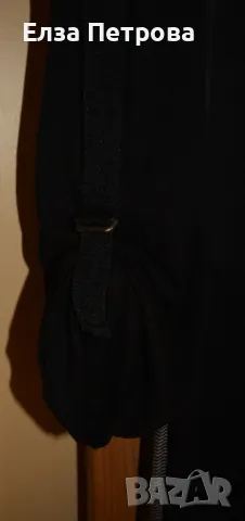 Дамска интересна дълга черна рокля с бежово, пролет/есен; 2XL÷3XL, снимка 7 - Рокли - 43633740