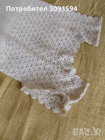  рокля плетена на една кука цвят екрю  памук, снимка 2 - Рокли - 41658110