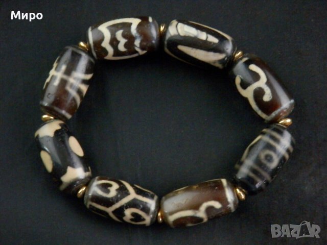 ГРИВНА ТИБЕТ НЕПАЛ ХИМАЛАИ ДЗИ МЪНИСТА ЩАСТИЕ И ДОБЪР КЪСМЕТ ЕСТЕСТВЕН АХАТ 