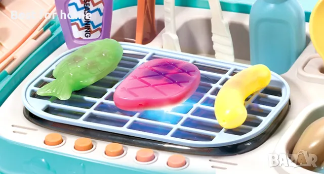 Детски комплект CUTE STONE- мивка, барбекю, фурна и кошница, снимка 13 - Образователни игри - 48735730