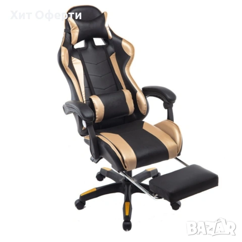 Въртящ се кожен стол за офис и компютърни игри, снимка 5 - Столове - 53167580