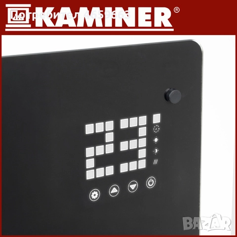 Стъклен електрически конвектор Zelva Kaminer с WiFi управление и дистанционно, 2300–2500W, снимка 8 - Отоплителни печки - 52526328