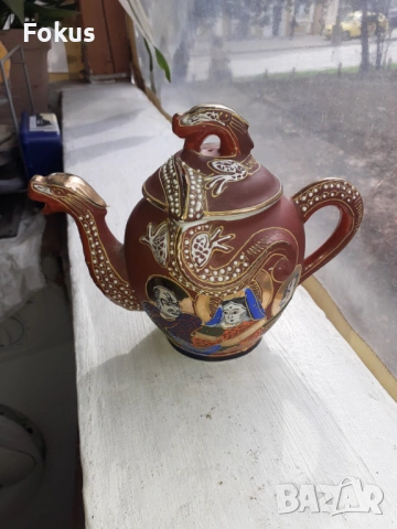 Сатцума Satsuma чайник Япония порцелан позлата печат