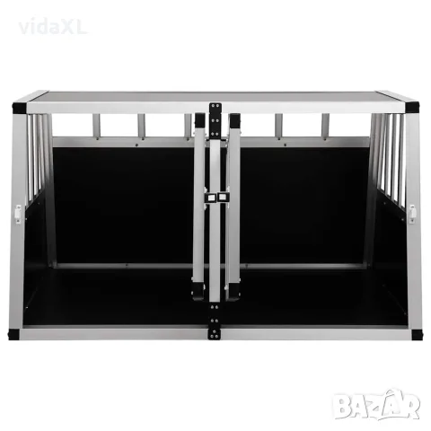 vidaXL Кучешка клетка с две врати, 89x69x50 см, снимка 6 - За кучета - 56146188