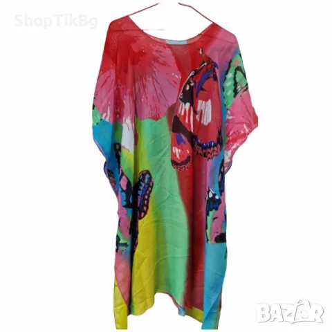 Плажна туника 90x90 – Перфектният избор за стил и комфорт през лятото, снимка 2 - Туники - 50198347