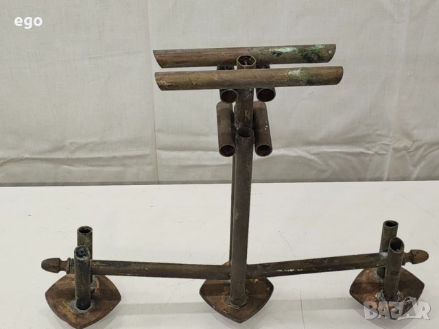 Месингов свещник за 3 свещи, снимка 6 - Други - 41302945