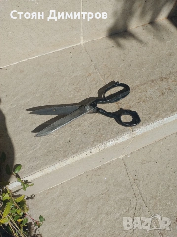 Стара българска ножица,,чилик,, стомана 25см дължина, снимка 3 - Колекции - 53769795